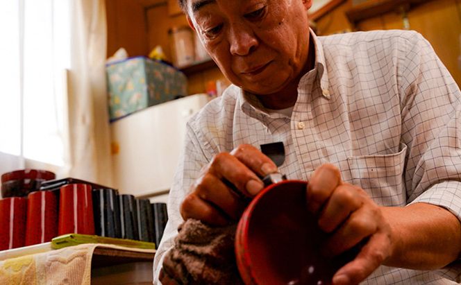 津軽塗　汁椀1客・唐塗 赤上 食器 工芸品 伝統技術 手作り 