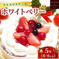 クリスマスケーキ　ホワイトベリー 5号 4-6人分　パティスリー天使のおくりもの ※離島への配送不可 ※2025年12月上旬～12月下旬頃に順次発送予定