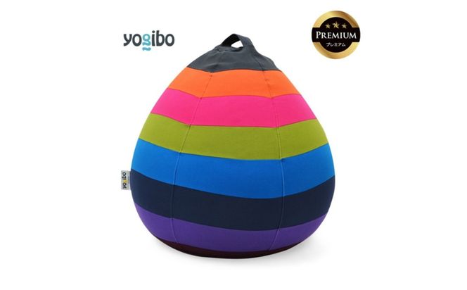 Yogibo Drop Rainbow Premium（ヨギボー ドロップ レインボー プレミアム）＜ブライト＞【ビーズクッション ビーズ 座椅子 椅子 クッション ビーズソファー ビーズソファ 新生活 プレゼント インテリア 家具 ベッド ゲーム】-[G778-2]