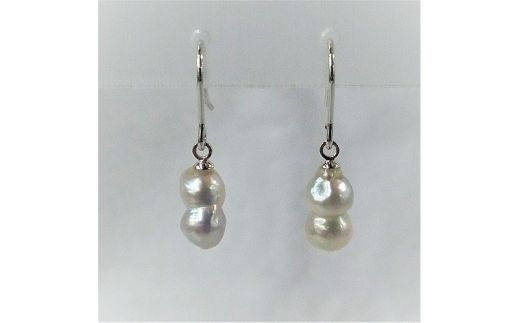 15-16伊勢志摩あこや本真珠ピアスSVフック・双子