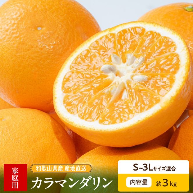 【2027年先行予約】和歌山県産　カラマンダリン　約3kg　家庭用_ZE6502