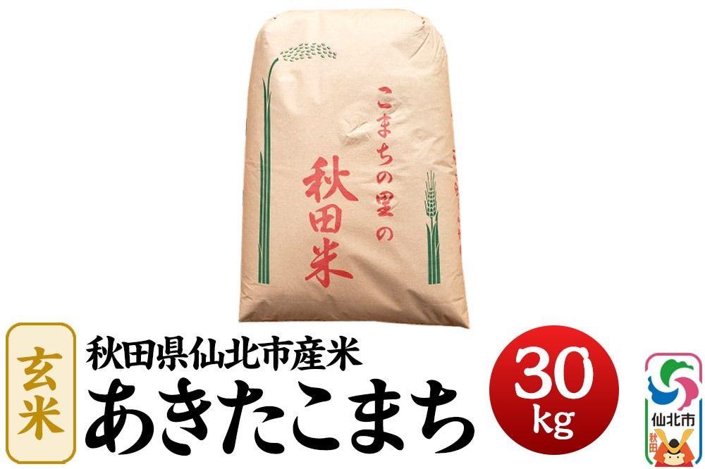 [一等米]秋田県仙北市産米 令和7年産 あきたこまち 玄米 30kg[藤村本店]30キロ|02_fmh-070901