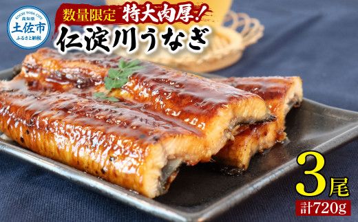 【数量限定】うなぎ うなぎ蒲焼き 国産 特大 3尾セット タレ付き 1尾200g超え 仁淀川 太化うなぎ おいしい 人気 冷凍 夏【株式会社山本養鰻】 [BQAL001]