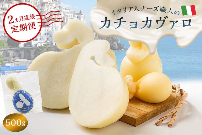 【定期便】カチョカヴァロ Caciocavallo 500g(2カ月連続お届け) 【0073-063】
