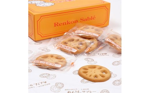 れんこんサブレー(36枚入り)｜茨城県土浦市の特産品であるレンコンを乾燥させて加工した、レンコンパウダーを使用。本物そっくりの形をしたレンコンサブレー ※離島への配送不可