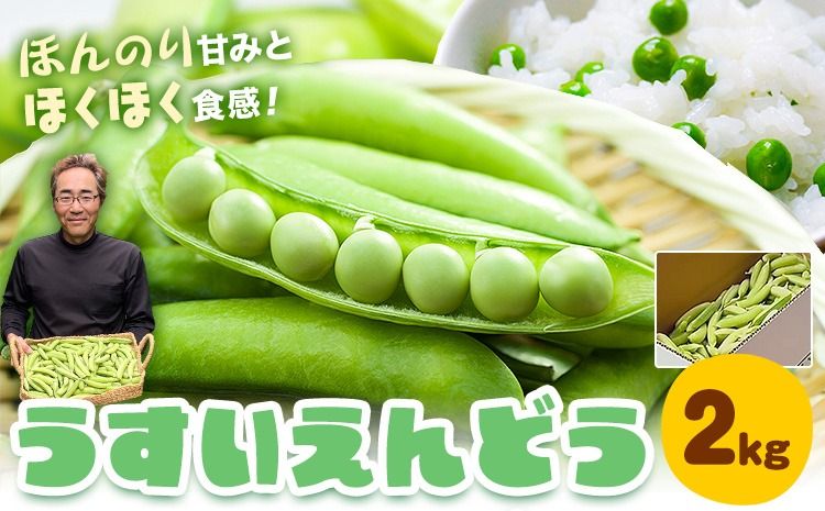 うすいえんどう 約2kg 湯川農園[2027年1月末-5月上旬頃出荷]和歌山県 日高川町 旬 新鮮 豆うすい グリーンピース 和歌山特産 豆ごはん 送料無料 ほくほく 甘い---wshg_ykw1_1m5j_25_15000_2kg---