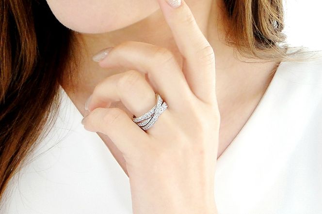 Pt950 ハート＆キューピッド ダイヤモンド リング 【0.98ct】鑑別カード・スコープ付 CSR0363-pt SWAV078