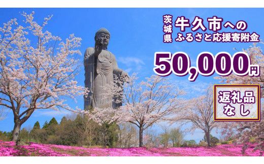 【 返礼品なし 】 茨城県 牛久市 ふるさと応援寄附金 ( 50,000円 ) [ZZ005us]