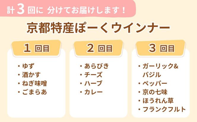 【京都特産ぽーく】〈3か月定期便〉変わり種ウインナー 13種 食べ比べセット(4～5種類×3回) | 京都 豚肉 大容量ウインナー 人気セット［ 京都 ポーク ハム ベーコン 大容量ウインナー 人気 おすすめ 肉 お肉 豚肉 詰め合わせ セット お取り寄せ ギフト 通販 送料無料 ふるさと納税 ］ 261009_B-FL20