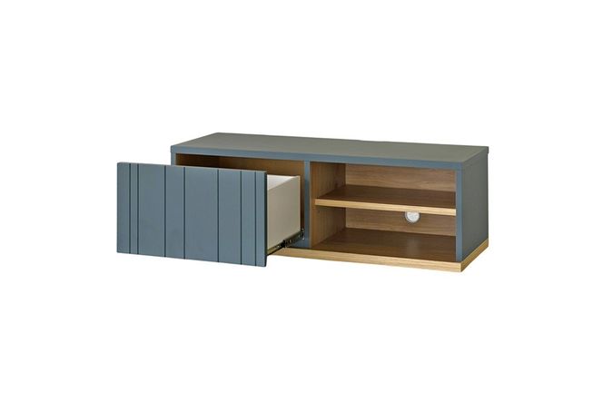 ロモ 107 ローボード GR【グリーン 完成品 くすみカラー テレビ台 おしゃれ アクセント家具】(H062405)