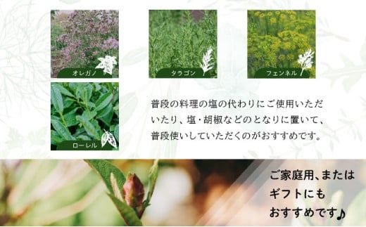 限定生産！手摘み生ハーブソルト お試しパック 万能タイプ（30g×1袋）