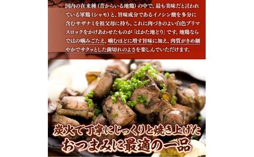 はかた地どり 炭火焼 セット100g 5p 計500g [MEAT PLUS 福岡県 宇美町 um40azp010031] 炭火焼鳥 炭火焼き 鶏肉 地鶏 博多地鶏 はかた地鶏 博多地どり