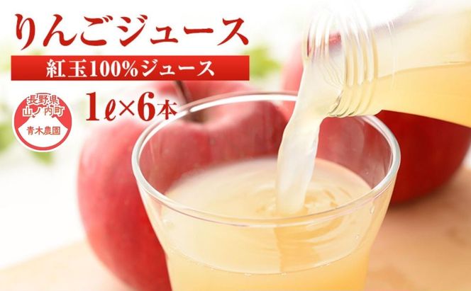 りんごジュース 紅玉ジュース1Ｌ×6本