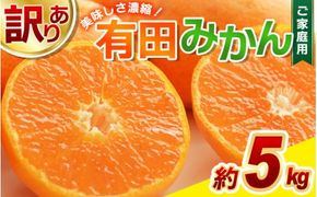 【訳あり】農家直送 有田みかん 約5kg ご家庭用 サイズ混合 ※11月中旬から1月中旬までに順次発送予定 （お届け日指定不可）※北海道・沖縄・離島への配送不可　訳ありみかん 温州みかんイズ混合 訳ありみかん 温州みかん 有機質肥料100% ふるさと納税 柑橘 有田 産地直送【nuk161E】