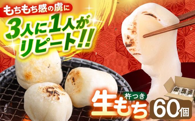 築上町産 本格 杵つき 生もち 60個 (10個×6パック)《築上町》【アルク農業サービス合同会社】 餅 お餅 もち [ABAB001]