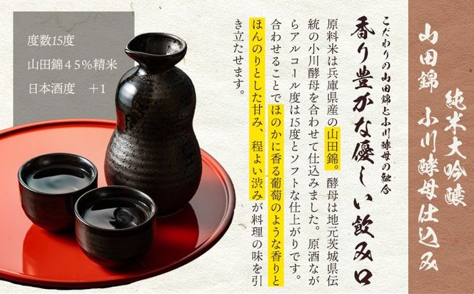 日本酒 武勇純米大吟醸 山田錦小川酵母仕込み 720ml 株式会社武勇《90日以内に出荷予定(土日祝除く)》お酒 酒 アルコール 山田錦 小川酵母 プレゼント ギフト 贈り物 結城市 茨城県---yuki_byu_14_1p---