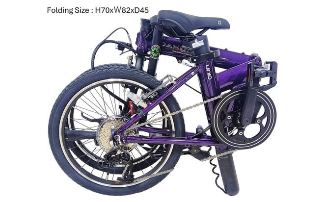 電動アシストオリタタミ自転車 DAHON International Unio【Aurora】【四日市市 で人気の返礼品 武田産業 折り畳み自転車 パープル 紫 電動自転車 自転車 折りたたみ自転車 折りたたみ式自転車 三重県 四日市市ふるさと納税】