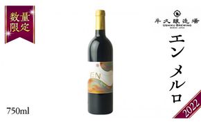 エン メルロ2022 EN Merlot2022 750ml×1本 茨城県産 牛久醸造場 日本ワイン ワイン 赤ワイン 750ml ミディアムボディ お酒 贈り物 葡萄 ぶどう [BJ055us]