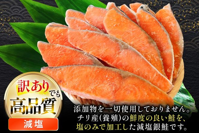 訳あり 無添加 減塩 塩銀鮭 切身 総重量 3kg [足利本店 宮城県 気仙沼市 20565551] 魚 魚介類 サーモン 鮭 海鮮 魚介 甘塩味 塩分控えめ さけ サケ 鮭切身 シャケ 切り身 銀鮭切り身 簡易包装 規格外 不揃い 家庭用 冷凍
