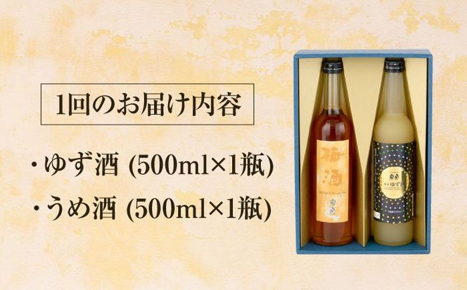 【12回定期便】 米宗 純米ゆず酒と梅酒の日本酒リキュールセット 梅酒 ゆず酒 和リキュール 愛西市 / 青木酒造株式会社[AEAC011]