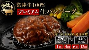 常陸牛 100% プレミアム 生ハンバーグ 【選べる内容量】【茨城県共通返礼品】 ハンバーグ 黒毛和牛 和牛 牛肉 肉 レトルト 冷凍 簡単 小分け