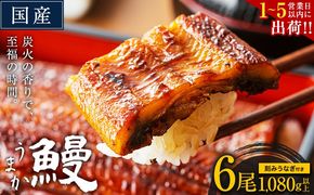 うなぎ 国産 鰻 特上サイズ 6尾 合計1080g (刻みうなぎ30g×3袋含む) うまか鰻 《1-5営業日以内に出荷予定(土日祝除く)》 九州産 たれ さんしょう 付き ウナギ 鰻 unagi 蒲焼 うなぎの蒲焼 惣菜 ひつまぶし きざみうなぎ 特大サイズ 訳あり 定期便 蒲焼き ふるさとのうぜい---mf_fskiungkzm_24_s_33000_6p---