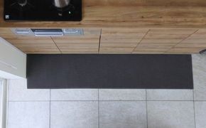 diw0201 北欧風キッチンマット ラグマットタイプ 45×270cm ノーマル型 チャコール 抗菌防臭 SEK 織人しきもの屋工房