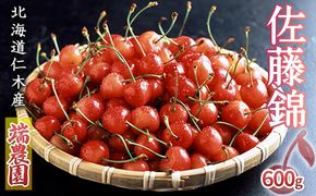 先行受付 北海道 仁木町産さくらんぼ 佐藤錦 600g（300g×2パック）北海道知事賞受賞農園 デザート スイーツおすすめ 美味しい サクランボ チェリー フルーツ 果物 果物類 仁木町 仁木 [端農園]