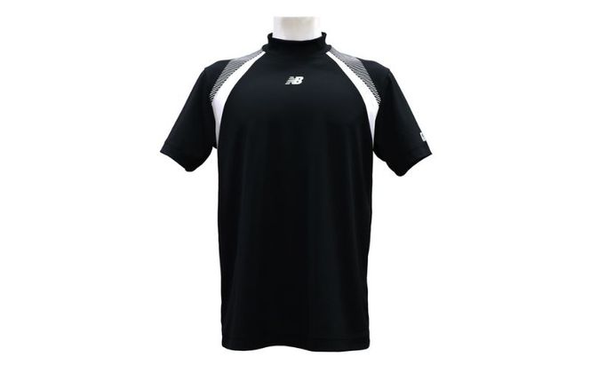 ニューバランスゴルフ ウェア 半袖 モックネックシャツ メンズ UVカット ブラック 012-6166002