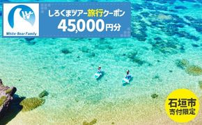 【石垣市】しろくまツアーで利用可能なWEB旅行クーポン (45,000円分)【 沖縄県 石垣市 石垣島 ツアー 紙券 クーポン 旅行券 クーポン券 旅行 宿泊 観光 旅 】WB-7