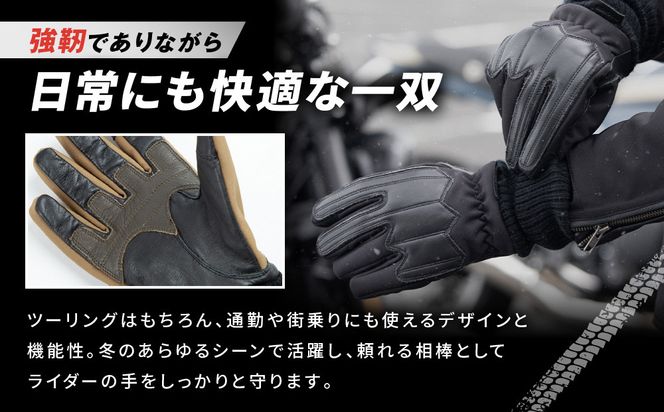 【デグナー】ウィンターソフトシェルグローブ[WG-52]〈ブラック・L〉｜京都 バイクギア 人気ブランド バイク［ 京都 バイク 革製品 ブランド 人気 おすすめ 革 ツーリング ライダー バイカー バイクギア メーカー ギア パーツ お取り寄せ 送料無料 ふるさと納税 ］ 261009_A-JR171VC02A