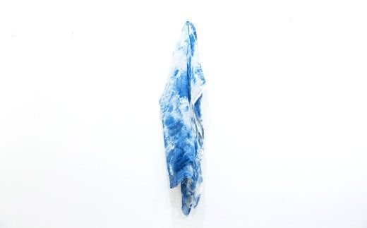 石垣島の藍染工房 島藍農園 大判リネンストール（マダラ） KB-168-mada