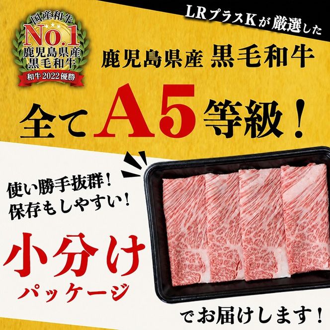 A5等級！鹿児島県産 黒毛和牛特選切り落とし 計1,200g (300g×4P) b0-163-D
