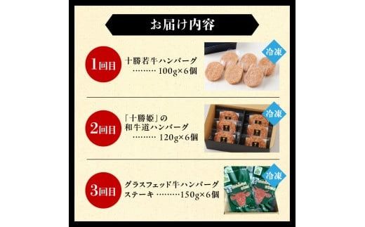 【3回定期便】ハンバーグ食べ比べ定期便 焼くだけ簡単 冷凍ハンバーグ ハンバーグ食べ比べ 夕飯に お弁当に アレンジ色々 ハンバーグ 小分けハンバーグ_S999-0002