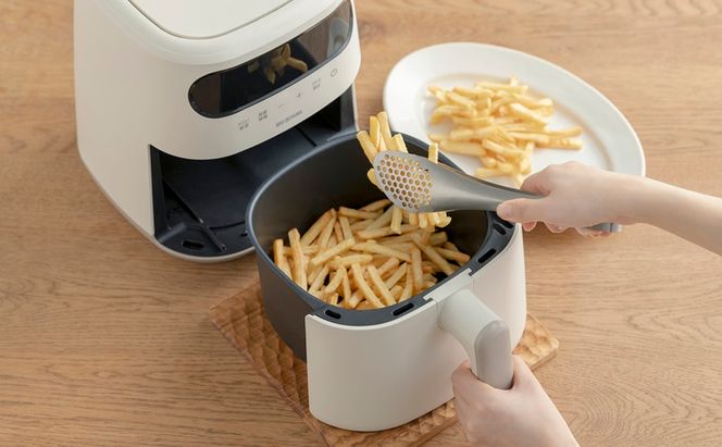 過熱水蒸気エア フライヤー FV-M30A-Ｃ アイボリー 電気フライヤー 家庭用 スチーム ヘルシー 揚げ物 揚げる 焼く 蒸す 温め直し 冷凍食品 デザート コンパクト アイリスオーヤマ