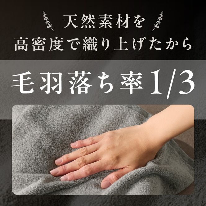 015B738 世界最高峰のタオル nei  ハンドタオル ３枚 グレー【ホテル仕様 上質 厚手 吸水性 たおる ギフト 国産 泉州タオル】