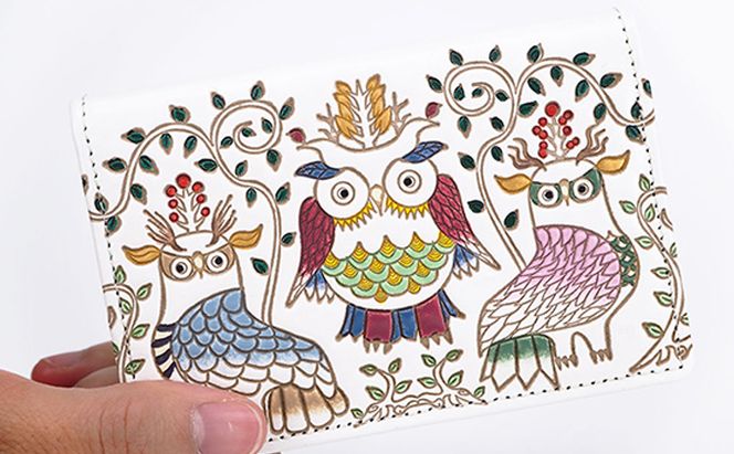 パスケース ふくろう 文庫屋大関 名刺入れ カードホルダー 名刺ケース 名刺ホルダー カード入れ 定期入れ 定期ケース 雑貨 生活雑貨 小物 革小物 革製品 本革 日用品 民芸品 工芸品 東京 東京都 墨田区