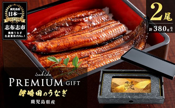【ギフト対応】【数量限定】鹿児島県産 伊崎田のうなぎ蒲焼 ＜190g以上＞× 2尾(計380g以上) b2-037