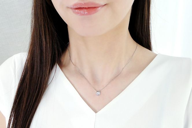 Pt900 【0.30ct】 馬蹄モチーフ　Hカラー　ダイヤモンドネックレス CSN00191-pt SWAV044