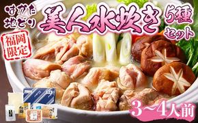 福岡限定！はかた地どり美人水炊き5種セット　2～3人前　DX043