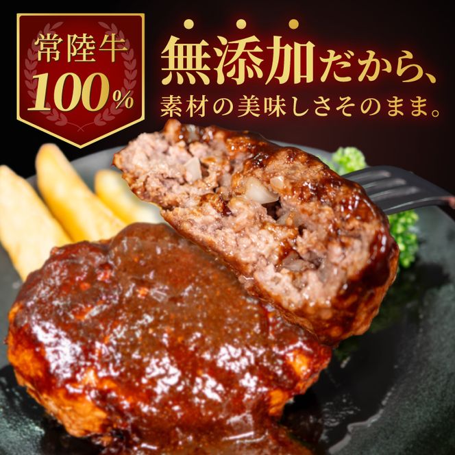 無添加 常陸牛ハンバーグ(100g)5個セット|黒毛和牛 国産和牛 冷凍 個包装 惣菜 おかず 簡単調理 牛肉 人気 茨城県 取手市（AV003）