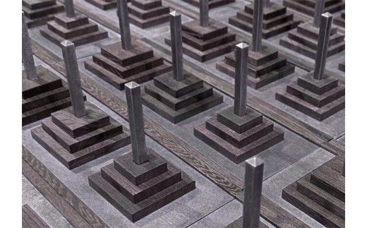 銘木と真鍮で魅せるハノイの塔 ｜ パズル 玩具 インテリア　※離島への配送不可
