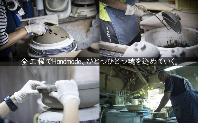 【萬古焼】暮らしの美術品 絵付けアーティストの個性が光るHandmade土鍋。絵付けART工房・平尾製陶  土鍋9号「千本桜」 【手描き、土鍋、ハンドメイド、アート、デザイン、鍋、 家庭用、4人用、4人前、家族、冬、煮込み、手芸、工芸、三重県、四日市市、ふるさと納税】