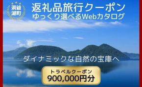 北海道ツアー 洞爺湖温泉 後から選べる旅行Webカタログで使える！ 旅行クーポン（900,000円分） 旅行券 宿泊券 飲食券 体験サービス券 北海道