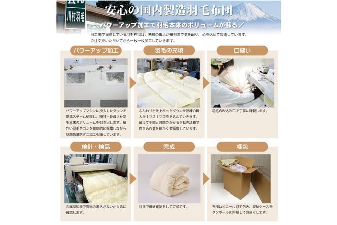 【春夏用】高級 軽量 羽毛布団 シングル 肌掛け 肌掛け布団 ダウン 夏 春 マザーホワイトグースダウン 95％ 0.3kg 440dp 100×140番手 サテン 無地 アイボリー 6つ星 ポーランド産 プレミアムゴールドラベル ダウンケット 綿100％ 布団 ふとん 羽毛ふとん 掛け布団 肌掛け布団 寝具 日本製 羽毛 ソフトケース付き [川村羽毛 山梨県 韮崎市 20743702]