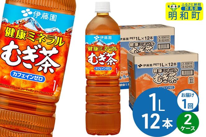 健康ミネラルむぎ茶 伊藤園 ＜1L×12本＞【2ケース】1回のみ [ふるさと納税 お茶 麦茶 ペットボトル 国産 伊藤園]|10_itn-352401