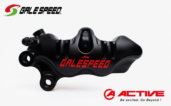GALE SPEED エラボレート・フロント4Pキャリバー(アキシャル40mm) 左/チタンボルト仕様 ブラック バイク オートバイ パーツ 左キャリパー 