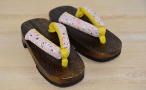 雪丸下駄 子ども用 ピンク 