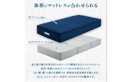 エアウィーヴ ベッドマットレス S04p　セミダブル｜マットレス 寝具 睡眠 快眠 ベッドマットレス エアウィーブ air weave おすすめ