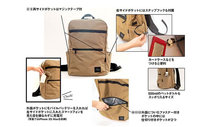 ベビサポバッグ【ベージュ】 ファッション リュック 